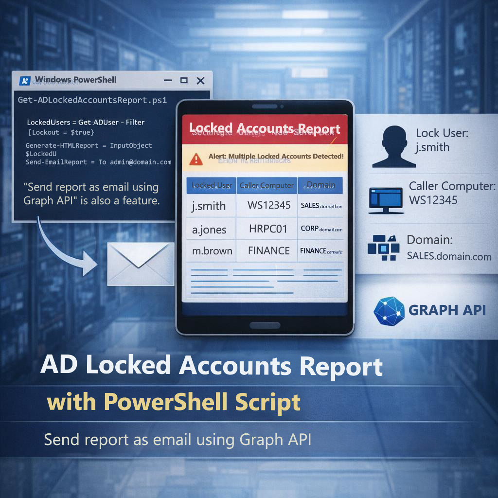 Find caller computer causing repeated Active Directory account lockouts using Event ID 4740 report